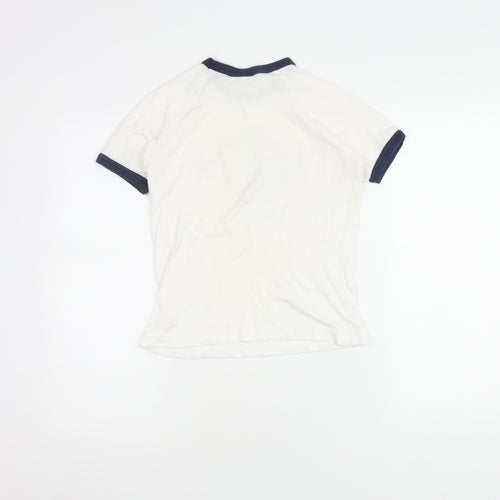Hard Rock Cafe Women's White Ringer T-Shirt M