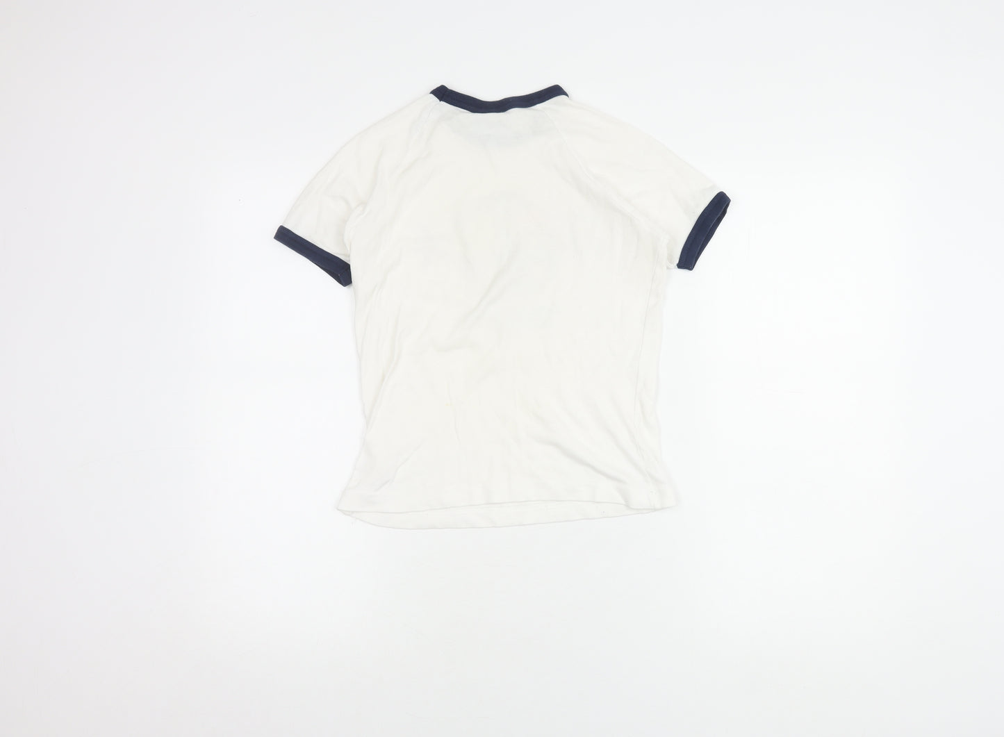 Hard Rock Cafe Women's White Ringer T-Shirt M