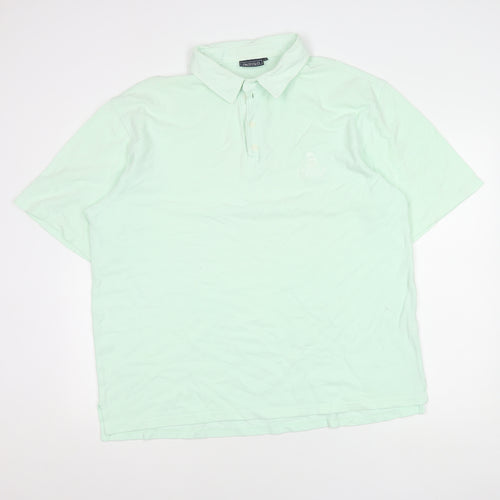 Indigo Men's Green Polo Shirt L Size Short Sleeve Casual
