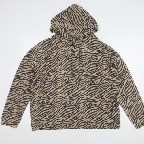 Beloved Women's Beige 2XL Animal Print Pullover Hoodie