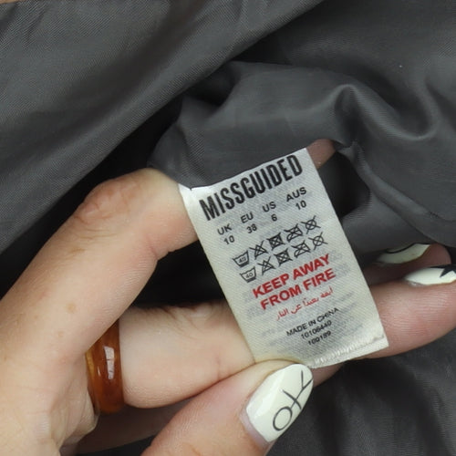 Missguided Women's Beige Puffer Jacket Size 10