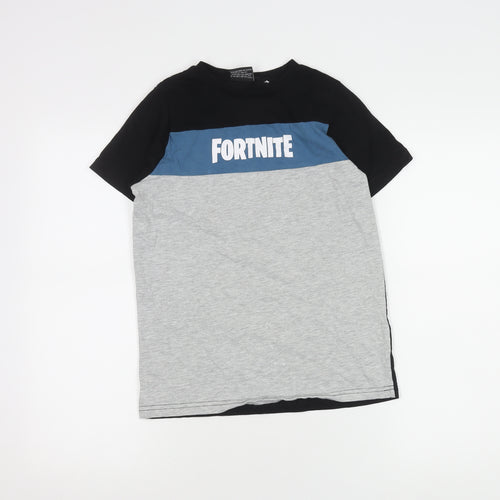 Vanilla Underground Boys Fortnite T-Shirt - Black/Blue/Grey, S