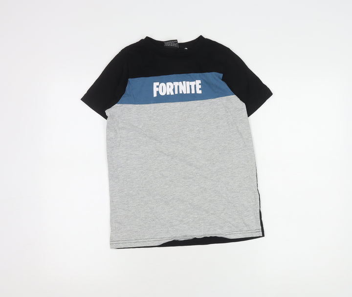 Vanilla Underground Boys Fortnite T-Shirt - Black/Blue/Grey, S