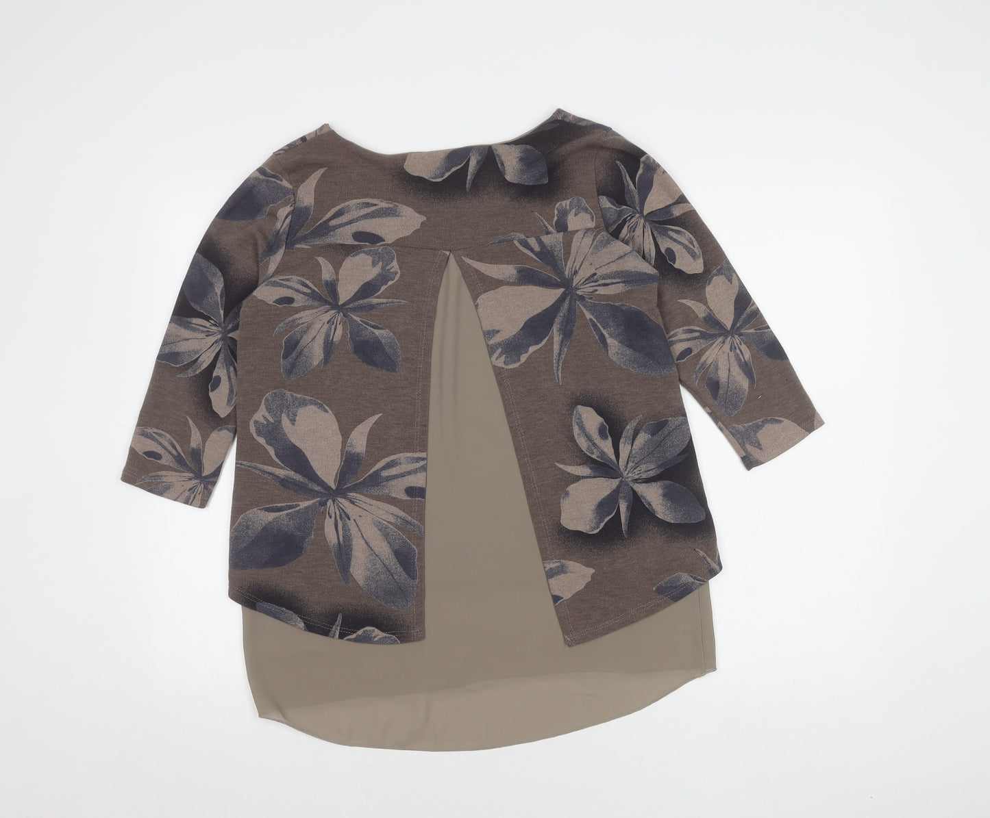 Luca Vanucci Women's Brown Floral Tunic, Size S