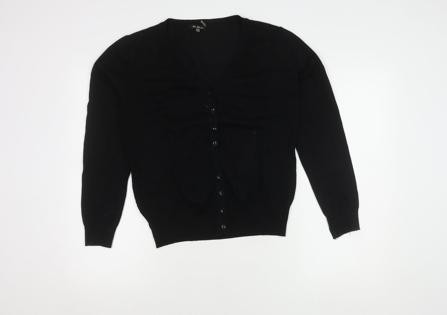 Vila Milano Women's Black Cardigan L V-Neck Casual