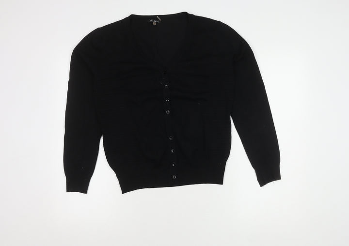 Vila Milano Women's Black Cardigan L V-Neck Casual
