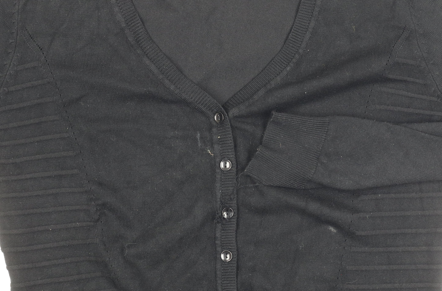 Vila Milano Women's Black Cardigan L V-Neck Casual