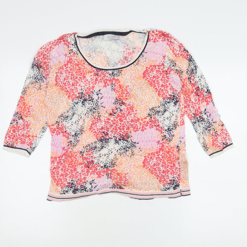Marks & Spencer Women's Multicoloured Top, Size 12, 3/4 Sleeve