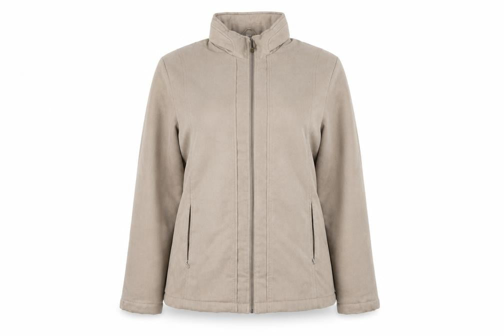 Front view of Klass Collection Women's Beige Jacket, size 12
