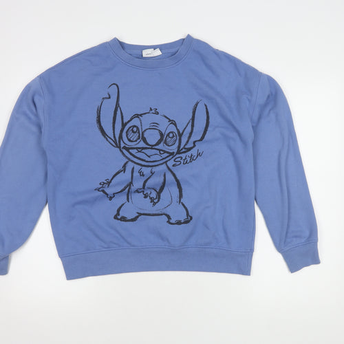 Disney Women’s Blue Stitch Sweatshirt Size 10