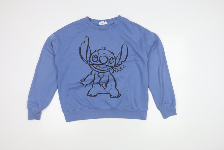 Disney Women’s Blue Stitch Sweatshirt Size 10