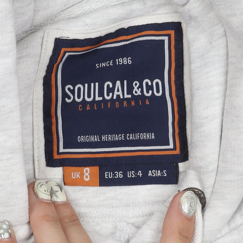 SoulCal&Co Unisex Grey Pullover Hoodie S
