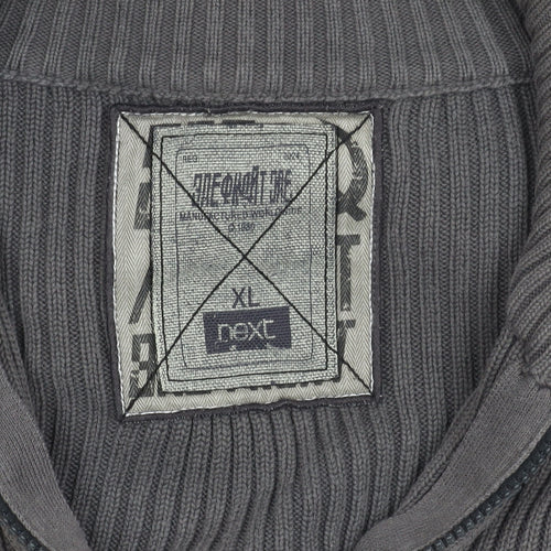 Next Men's Grey XL Cotton Casual Jacket