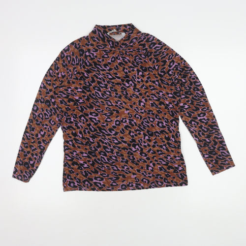 Red Herring Women's Brown Animal Print T-Shirt Size 12