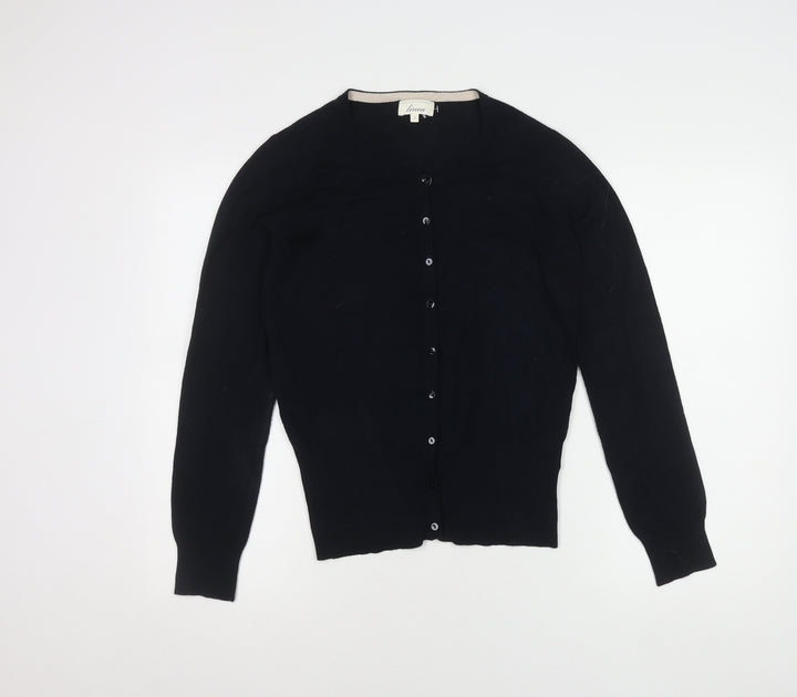 Linea Women's Black Cardigan, S, Round Neck, Casual