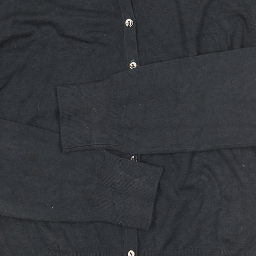 Linea Women's Black Cardigan, S, Round Neck, Casual