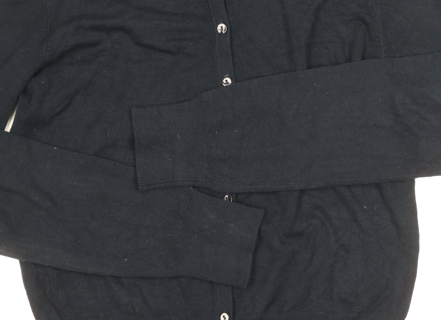 Linea Women's Black Cardigan, S, Round Neck, Casual