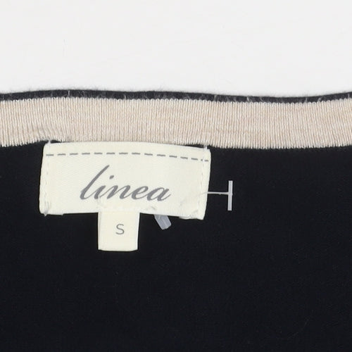 Linea Women's Black Cardigan, S, Round Neck, Casual