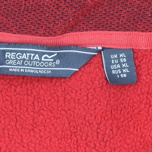 Regatta Men's XL Red Fleece Pullover with Logo