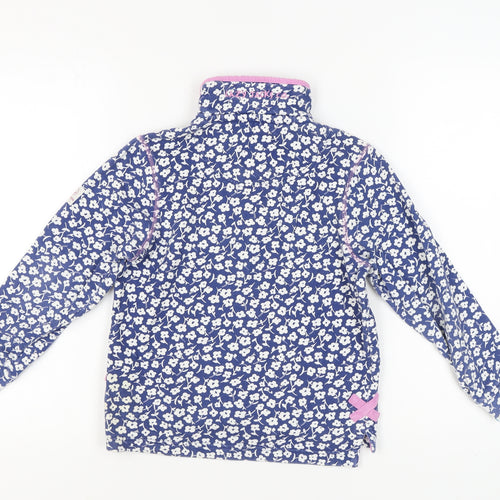 Lazy Jacks Girls Blue Floral Pullover Sweatshirt 7-8 Years