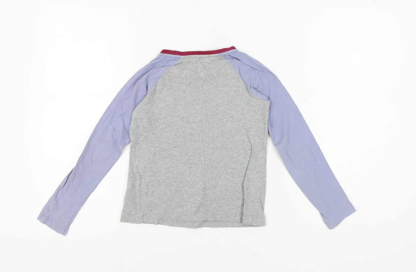 FatFace Girls Grey Blue Penguin T-Shirt 7-8 Years - Winter Style