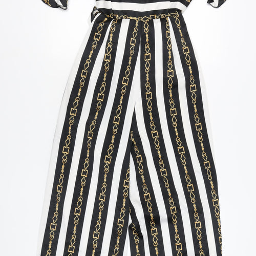 ASOS Women's Black White Stripe Jumpsuit UK 12