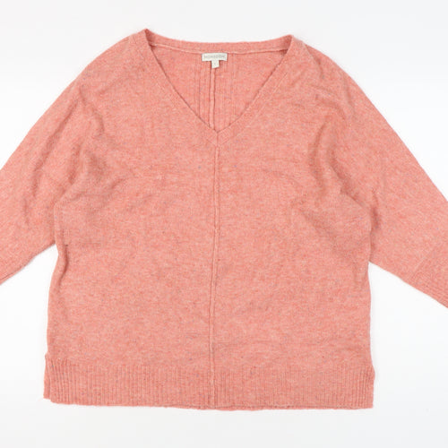 Monsoon Women’s Pink Pullover L V-Neck Jumper