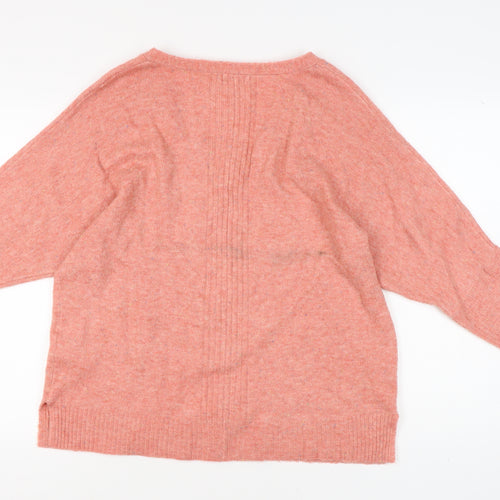 Monsoon Women’s Pink Pullover L V-Neck Jumper