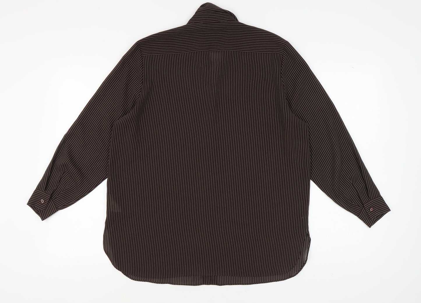 Next Women's Brown Striped Button-Up Shirt, Size M