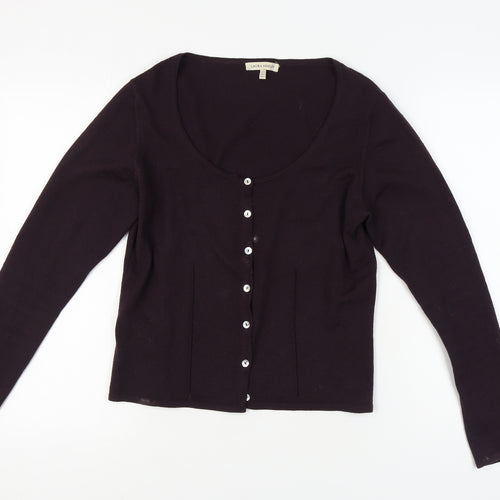 Laura Ashley Women's Purple Cardigan Size 16