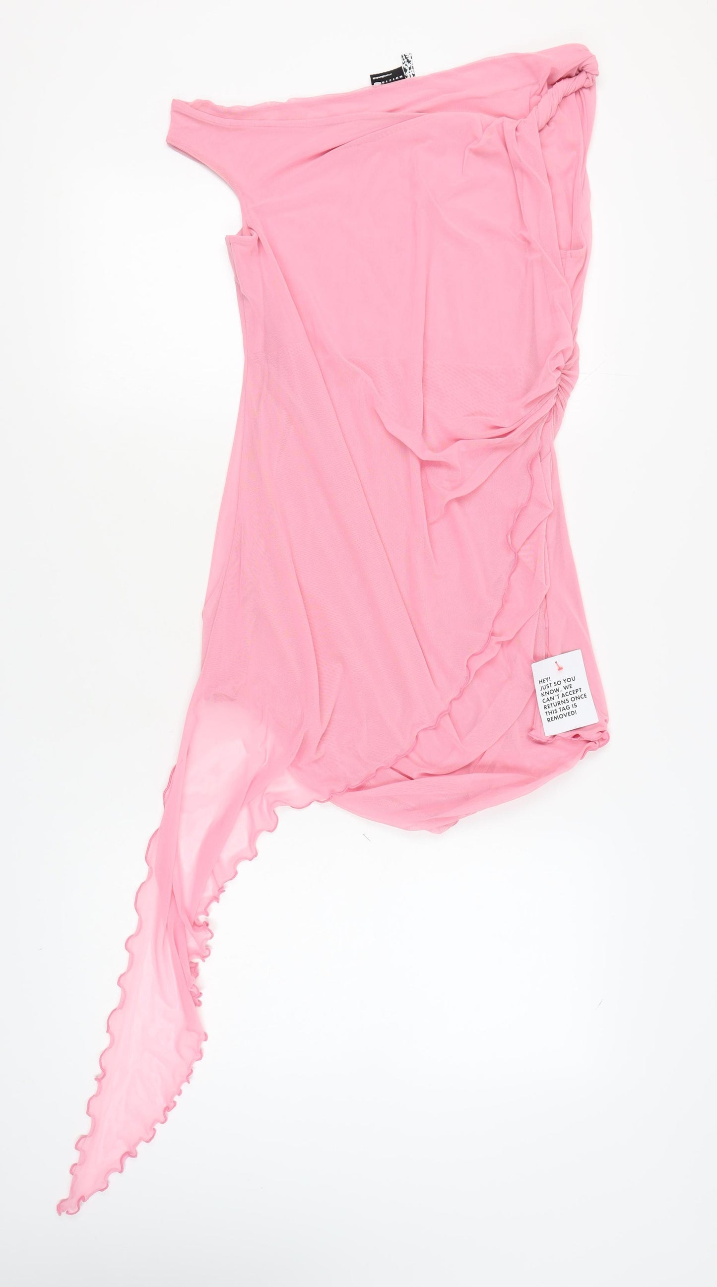 ASOS DESIGN Women's Pink Off-Shoulder Dress, Size 18