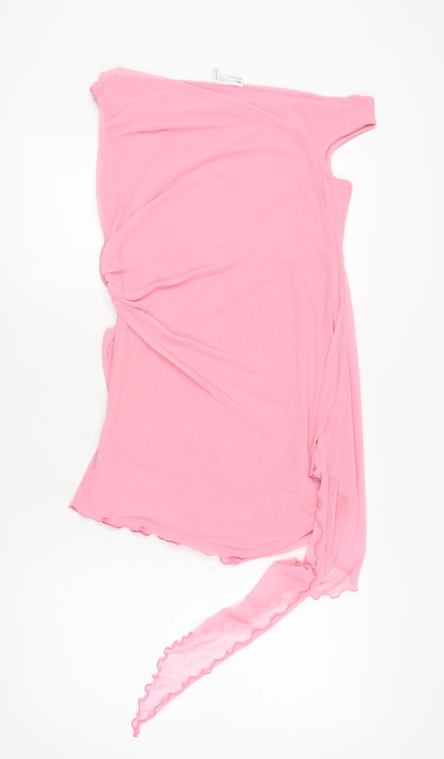 ASOS DESIGN Women's Pink Off-Shoulder Dress, Size 18