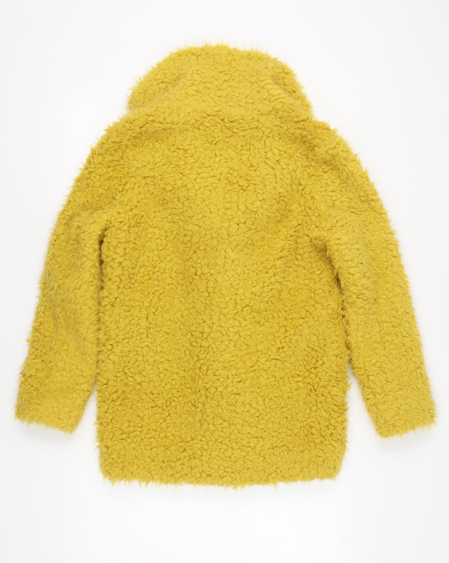 Topshop Women’s Yellow Overcoat Size 10 Regular Teddy