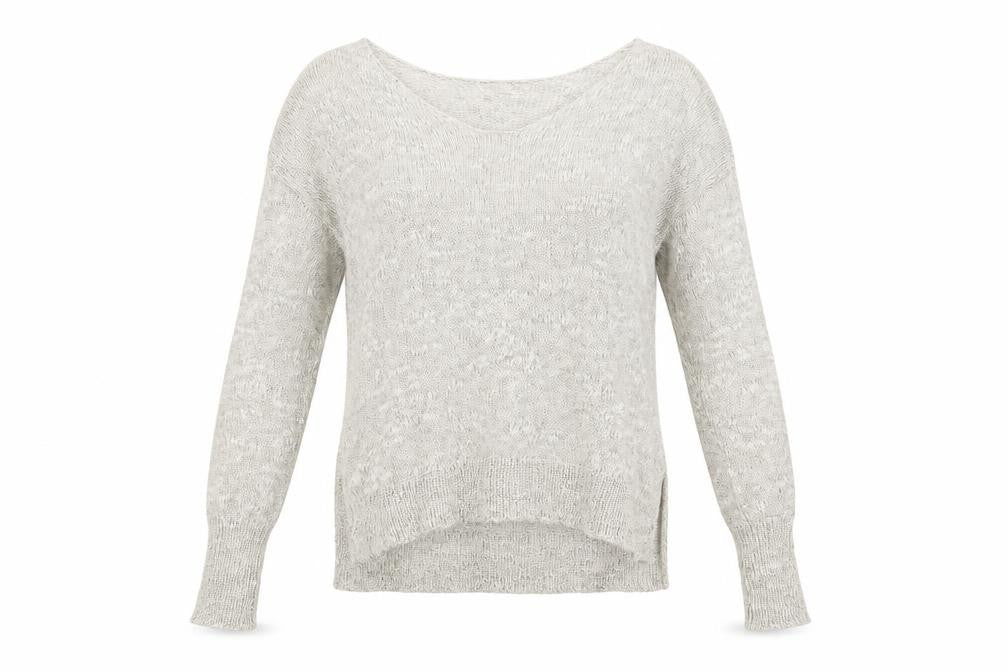 Front view of Hollister Women's Grey XS jumper