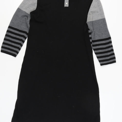 Cynthia Rowley Women’s Black Grey Striped Dress XL