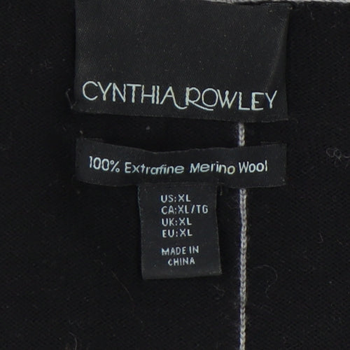 Cynthia Rowley Women’s Black Grey Striped Dress XL