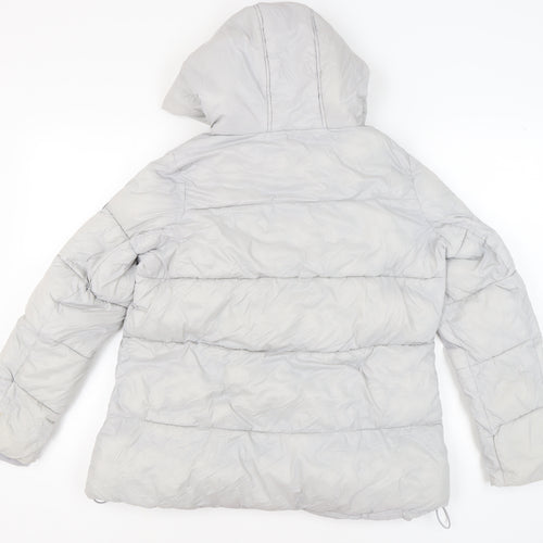 French Connection Women's Grey Puffer Jacket M