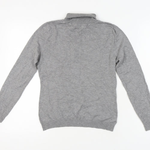 Guess Women's Grey Pullover Jumper, S, Roll Neck