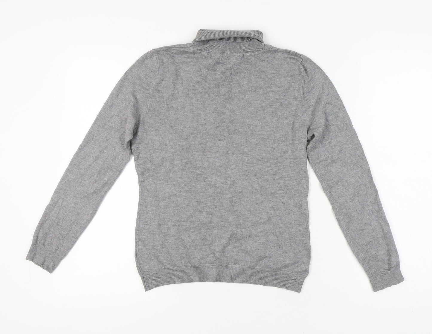 Guess Women's Grey Pullover Jumper, S, Roll Neck
