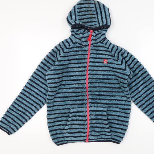Hi Gear Girls Blue Hooded Striped Jacket 13-14 Years