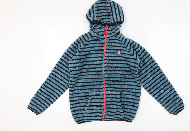 Hi Gear Girls Blue Hooded Striped Jacket 13-14 Years