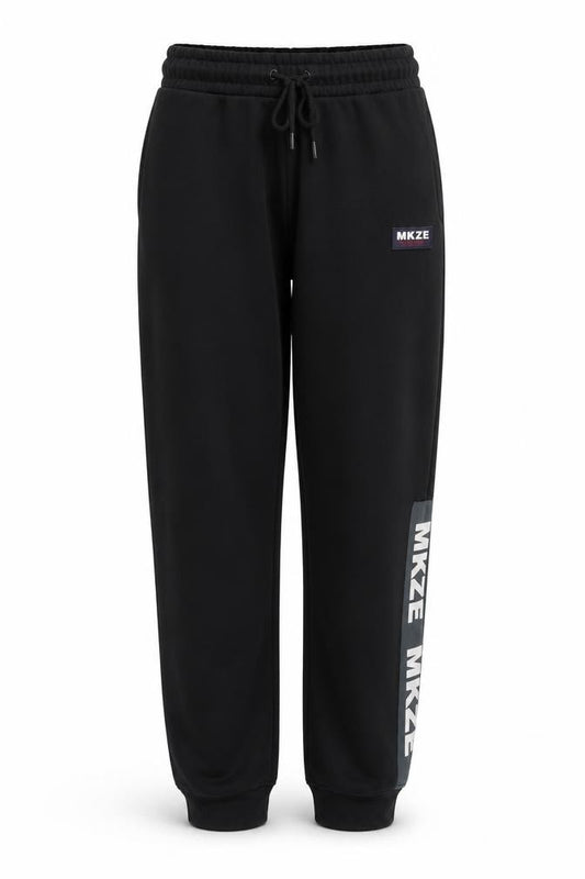 MKZE Girls Black Jogger Trousers, Size 13, Elastic Waist