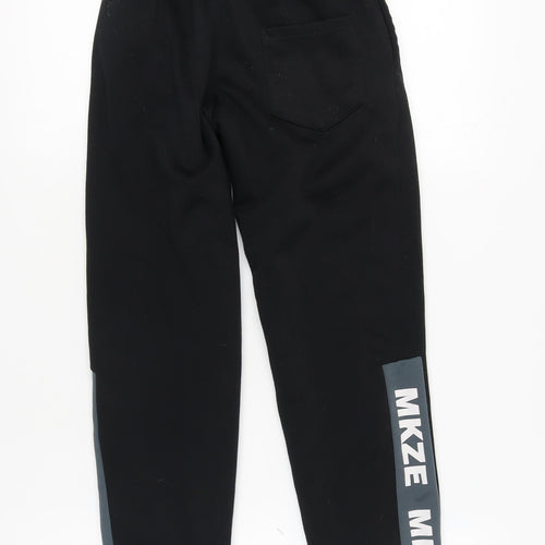 MKZE Girls Black Jogger Trousers, Size 13, Elastic Waist