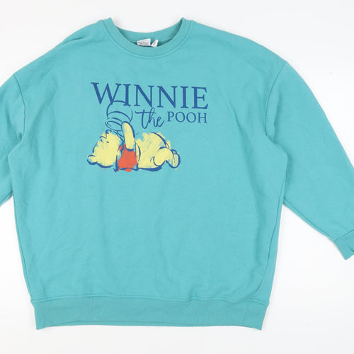 Disney Women's Blue Pullover Sweatshirt L