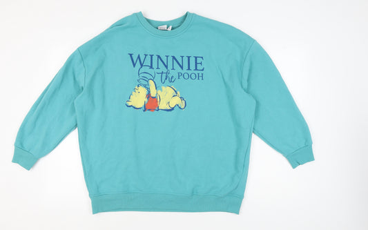 Front view of Disney Women's Blue Pullover Sweatshirt L