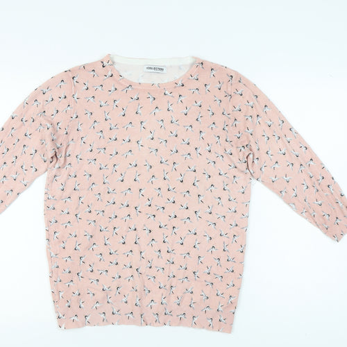 Debenhams Women's Pink Animal Print Pullover Jumper Size 16
