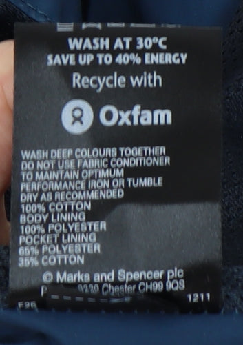 Marks and Spencer Men's Blue 2XL Basic Jacket