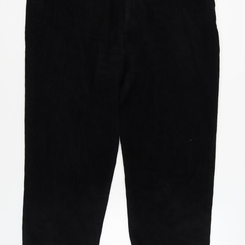 Harvey Parker Men's Black Corduroy Trousers Size 44