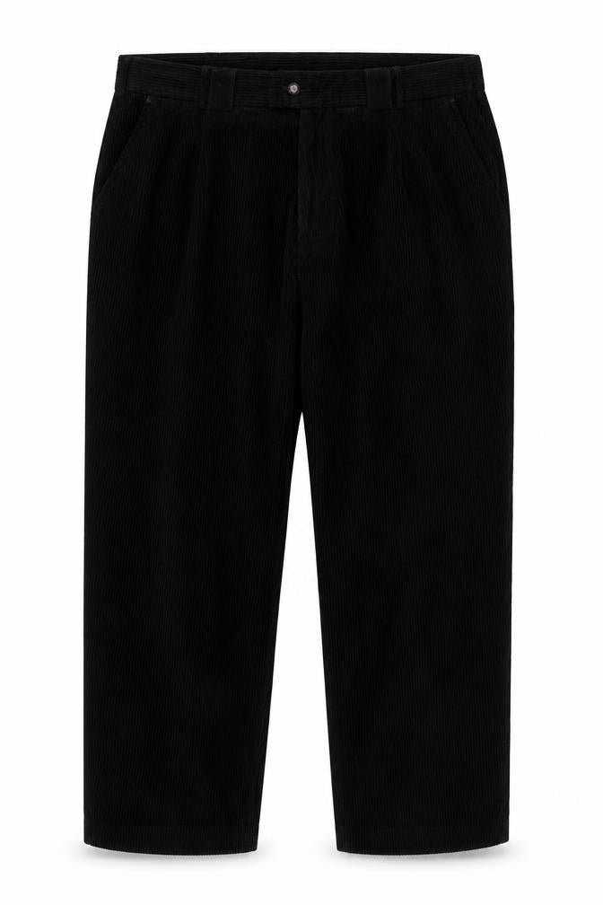 Harvey Parker Men's Black Corduroy Trousers Size 44