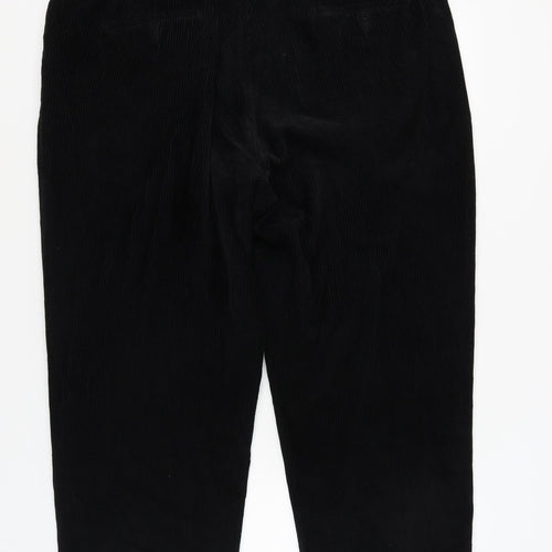 Harvey Parker Men's Black Corduroy Trousers Size 44